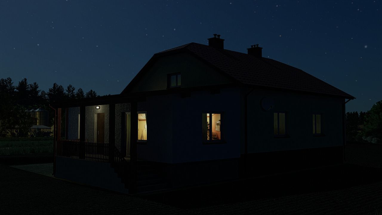 Gemütliches Europäisches Haus für Farming Simulator 25 — Übernachtung auf der Farm