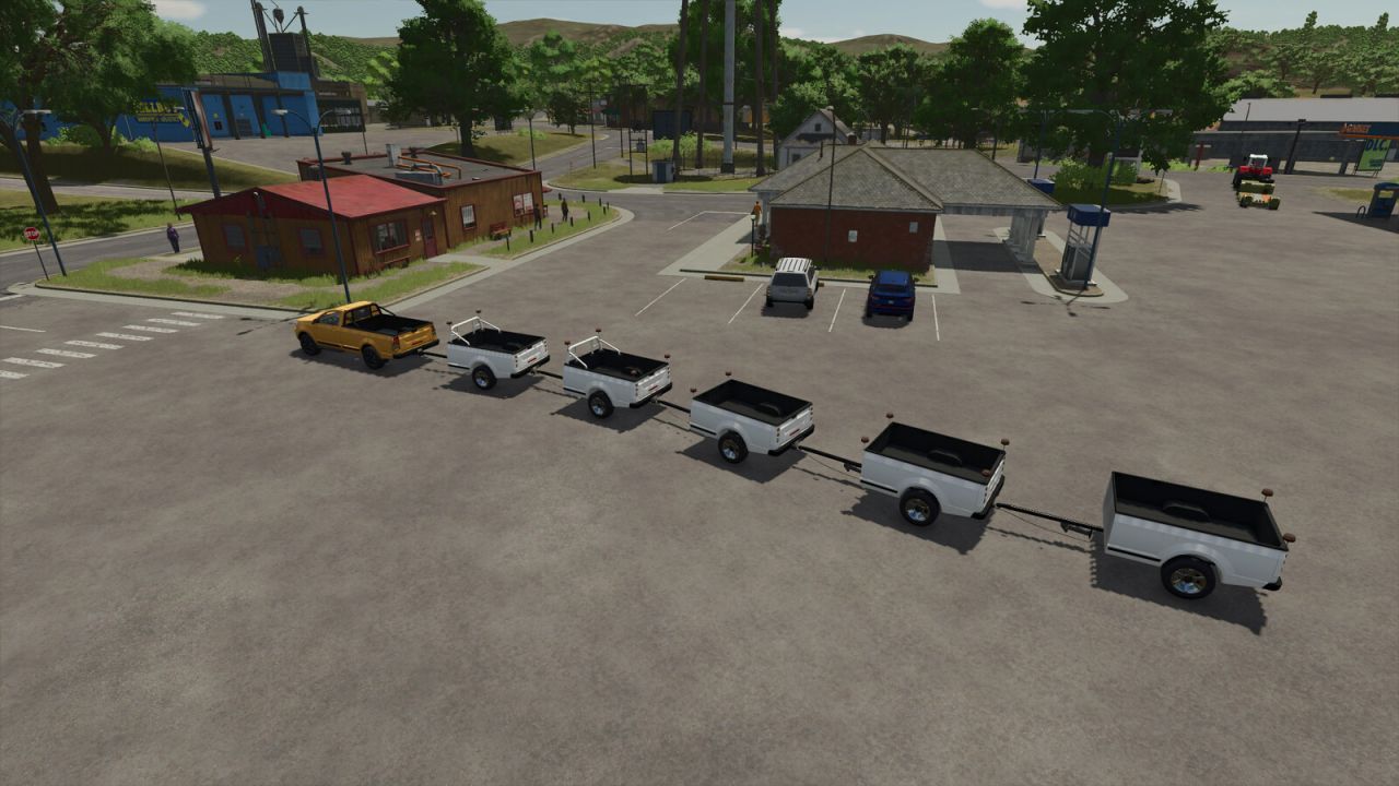 Efficient PickUp Trailer for Pickups 1986 and 2017 in Farming Simulator 25