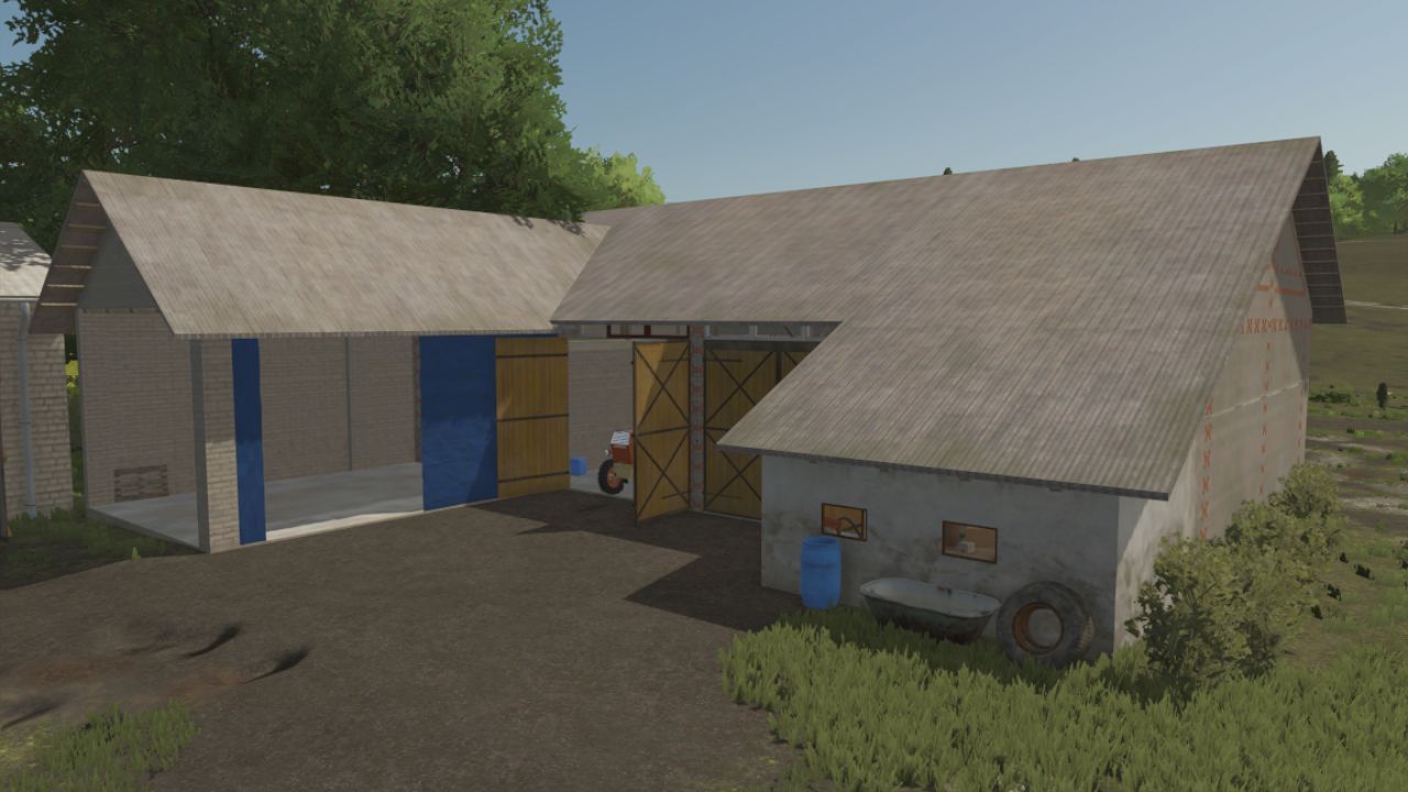 Ретро Сховище 1976 Old Storage Barn — Атмосферний Амбар для Вашої Ферми в FS25