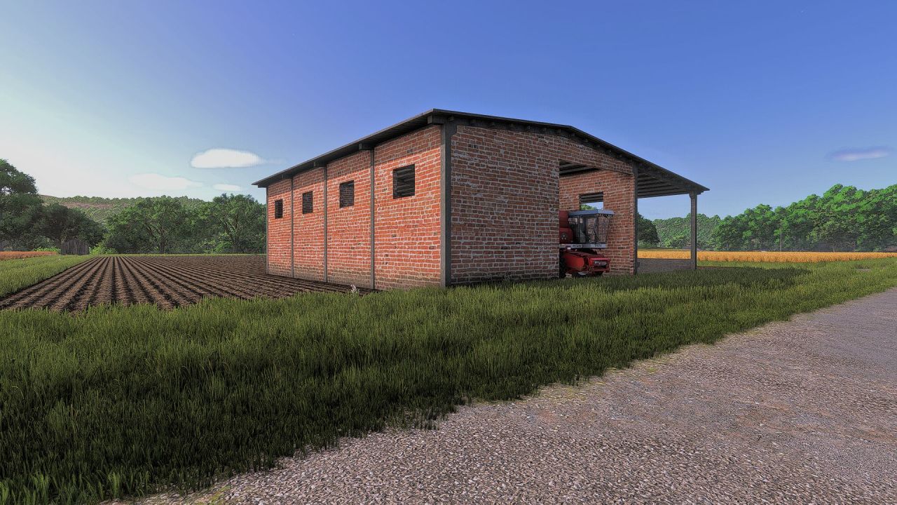 Robuste Brick Shed für Technik in Farming Simulator 25