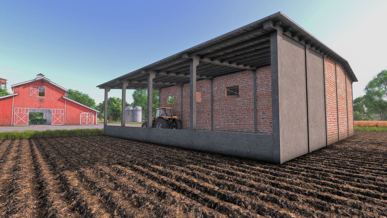 Robuste Brick Shed für Technik in Farming Simulator 25