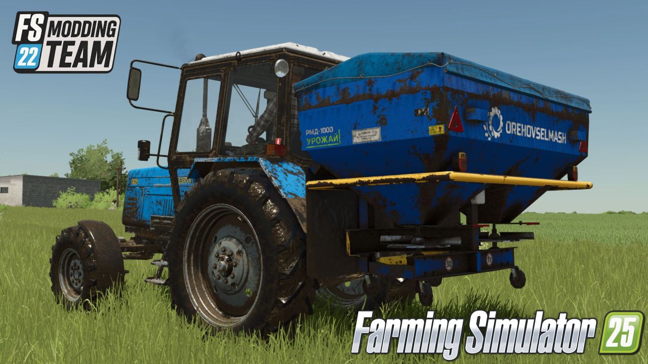 Effektiver Düngerstreuer RMD-1000 Orikhovsilmash 🇺🇦 für Farming Simulator 25