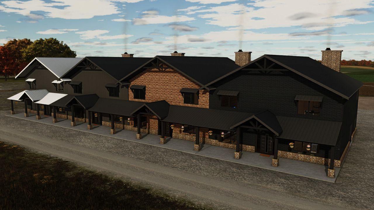 Стильний Будинок BarnDom Extension (Big Barndominium) для Farming Simulator 25