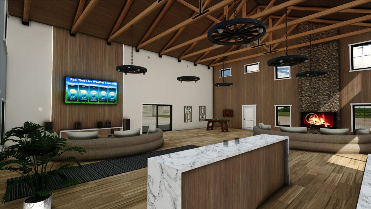 Стильний Будинок BarnDom Extension (Big Barndominium) для Farming Simulator 25