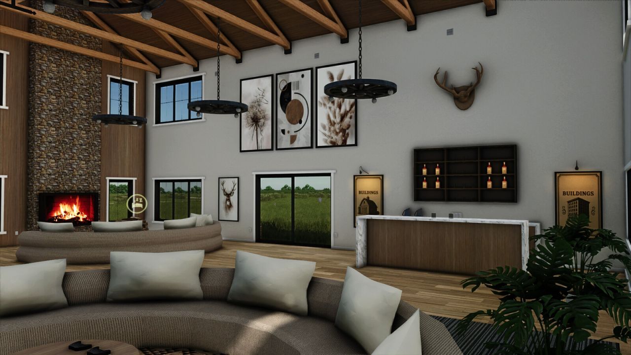 Стильний Будинок BarnDom Extension (Big Barndominium) для Farming Simulator 25