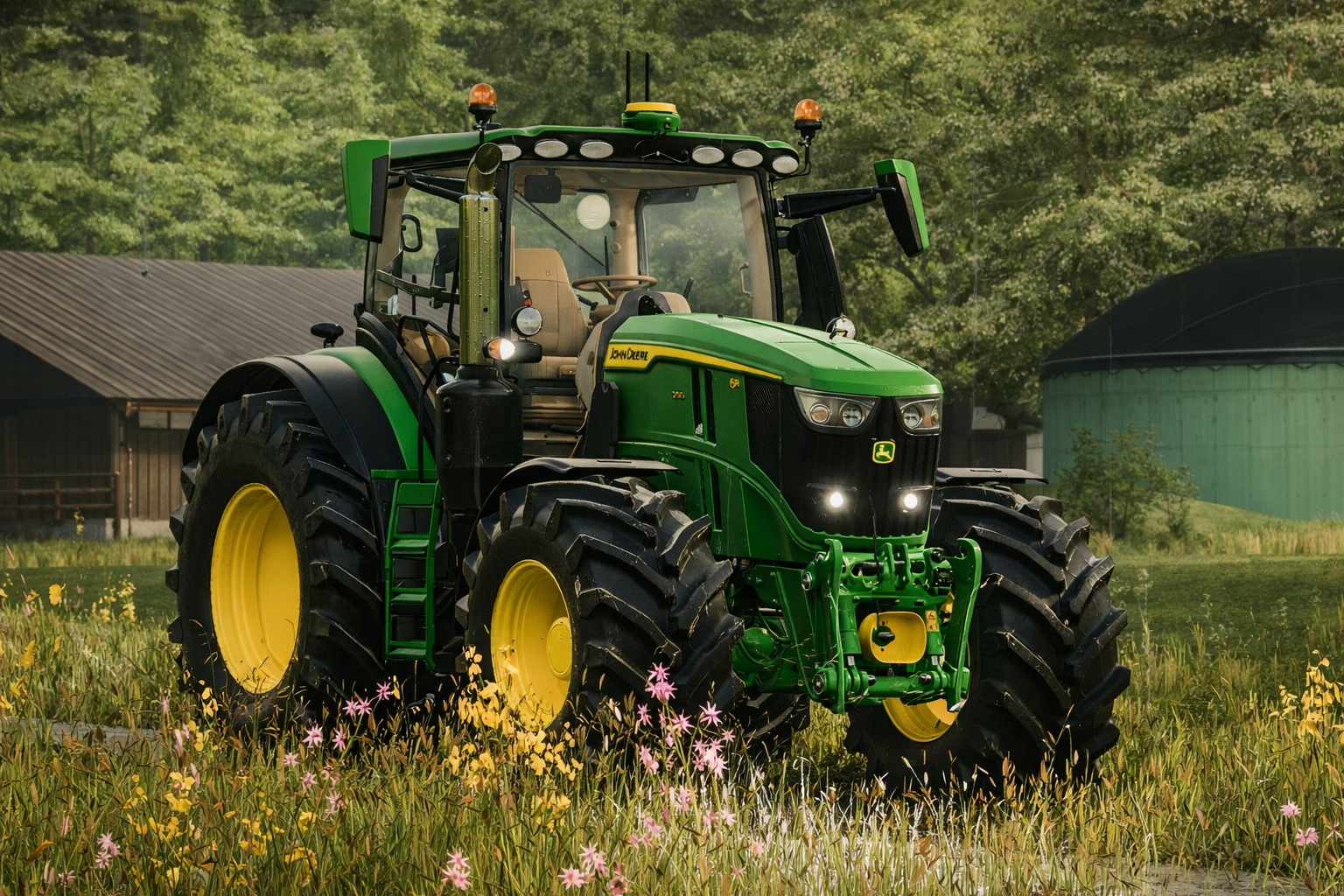 Мод на Середні трактори John Deere 6R 230 для Фермер Симулятор 25
