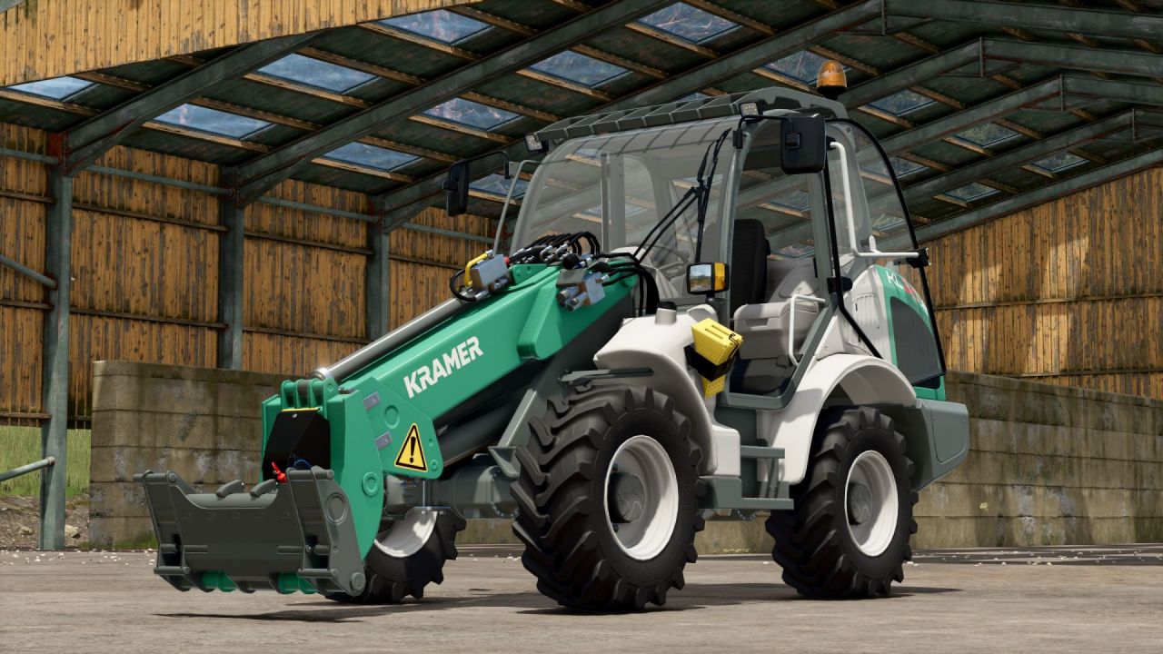 Ефективний Фронтальний Навантажувач Kramer KL30.8T для Тюків і Причепів у FS25