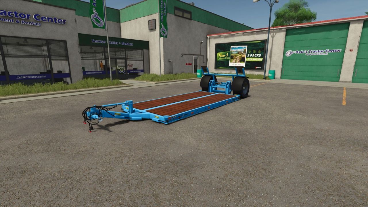 Effizienter Tieflader Bremer Transport Trailer für den Transport von Technik in FS25