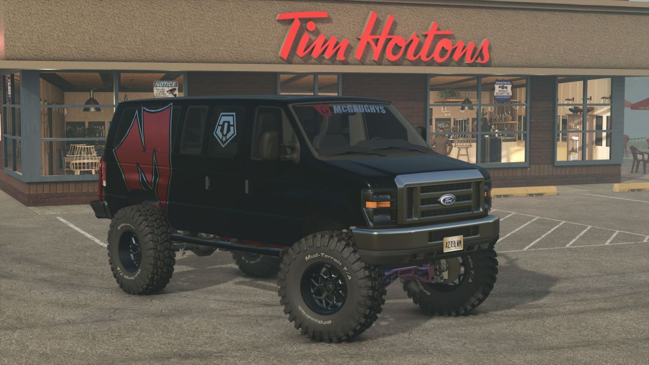 Потужний Фургон 2016 Ford E350 для Farming Simulator 25 з Тюнінгом і 510 к.с.