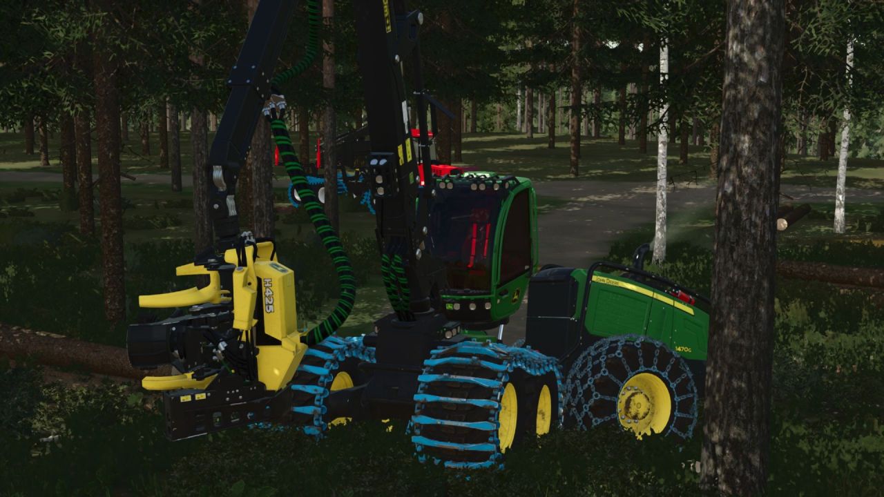 Легендарний Лісозаготівельний John Deere 1470G для Farming Simulator 25 — Більші Колеса та Гусениці