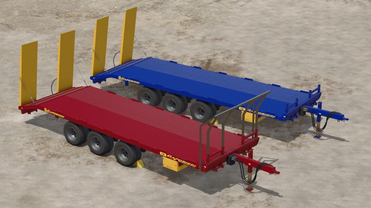 Ефективний Причіп Caporicci FC260CR для Перевезення Гусеничних Тракторів і Тюків у FS25
