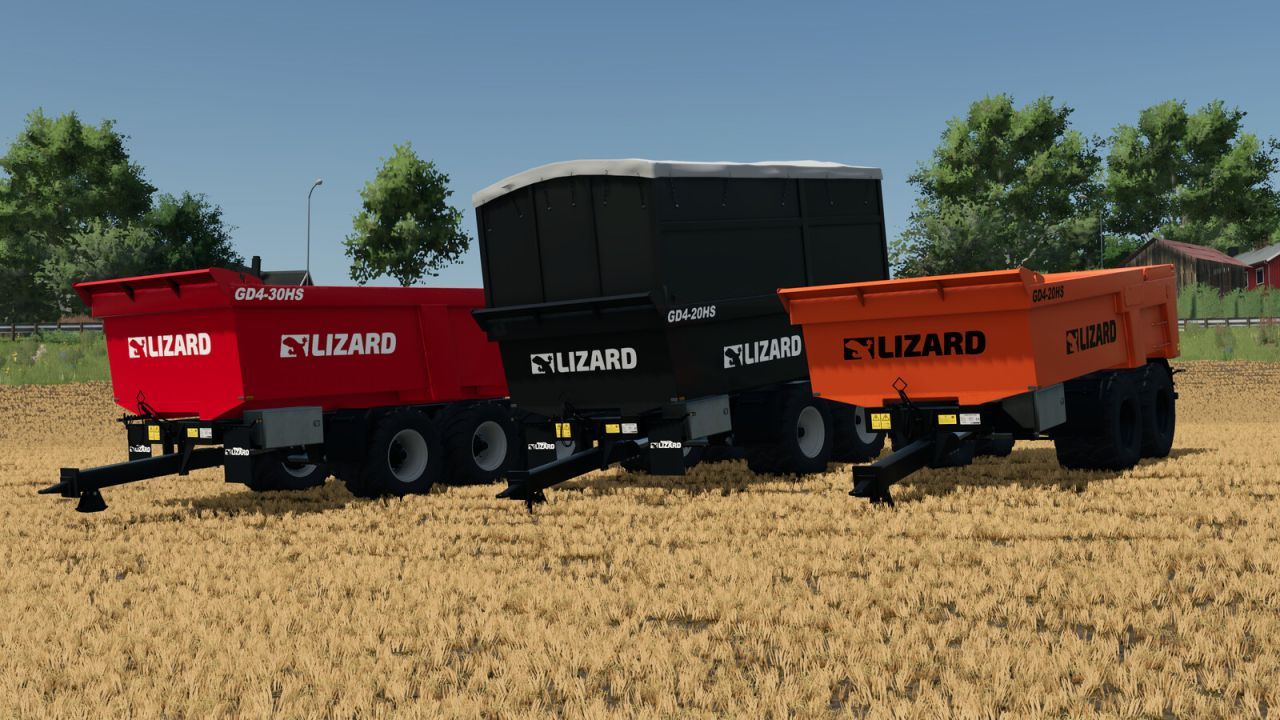 Ефективний Пак Самоскидних Причепів Lizard GD4-HS Pack для Farming Simulator 25