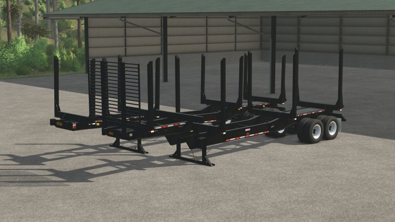 Effektives Pitts Log Trailer Pack für den Holztransport in FS25