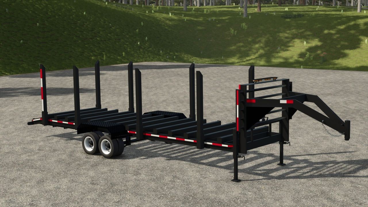 Ефективний Лісовий Gooseneck Forestry Причіп для Перевезення Колод у FS25
