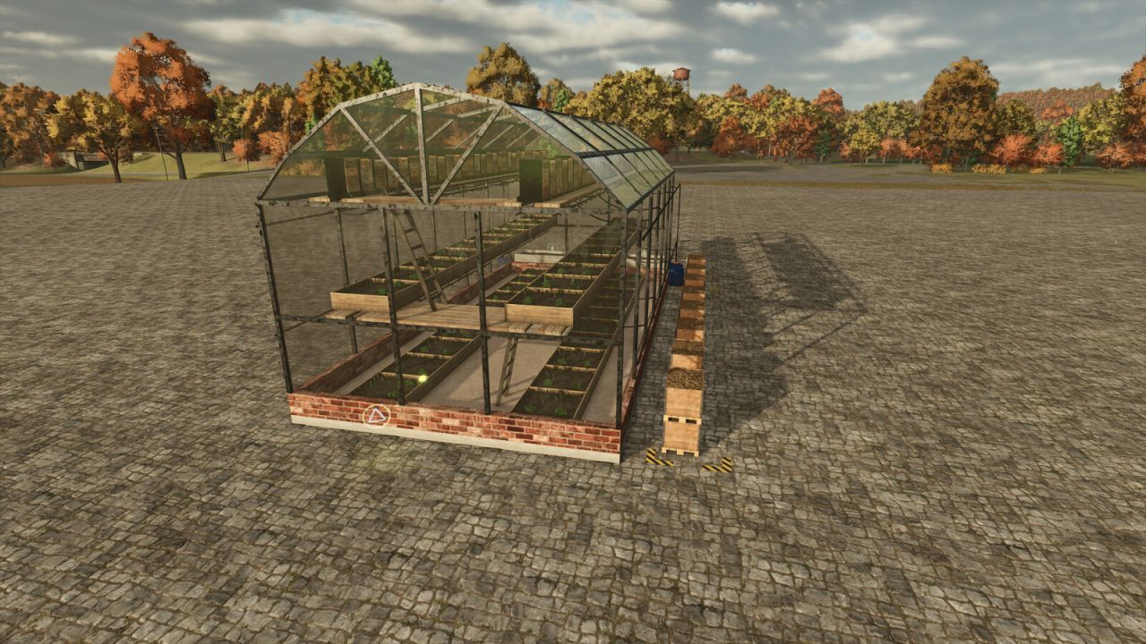 Efektywna Duża Szkółka Universal Large Greenhouse z Produkcją Miodu dla FS25