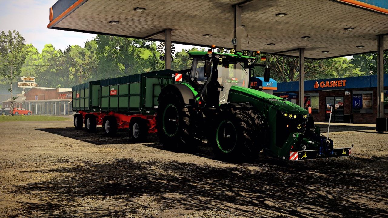 Powerful Tractor John Deere 8R Lohner Ossi Edit for Farming Simulator 25 — Tuning, Decor and ILS