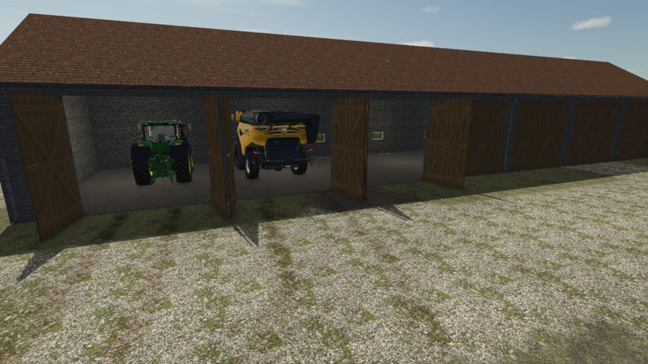 Moderner Garage 45x11 für Farming Simulator 25 — Bequeme Lagerung von Geräten