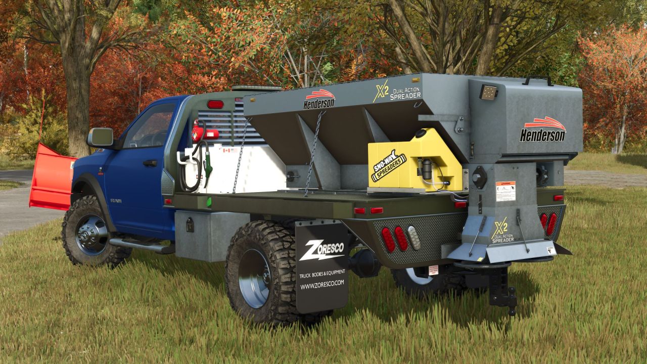 Efektywny Salt Spreader na SCSU (5th Wheel) do Szybkiego Sprzątania Śniegu w FS25