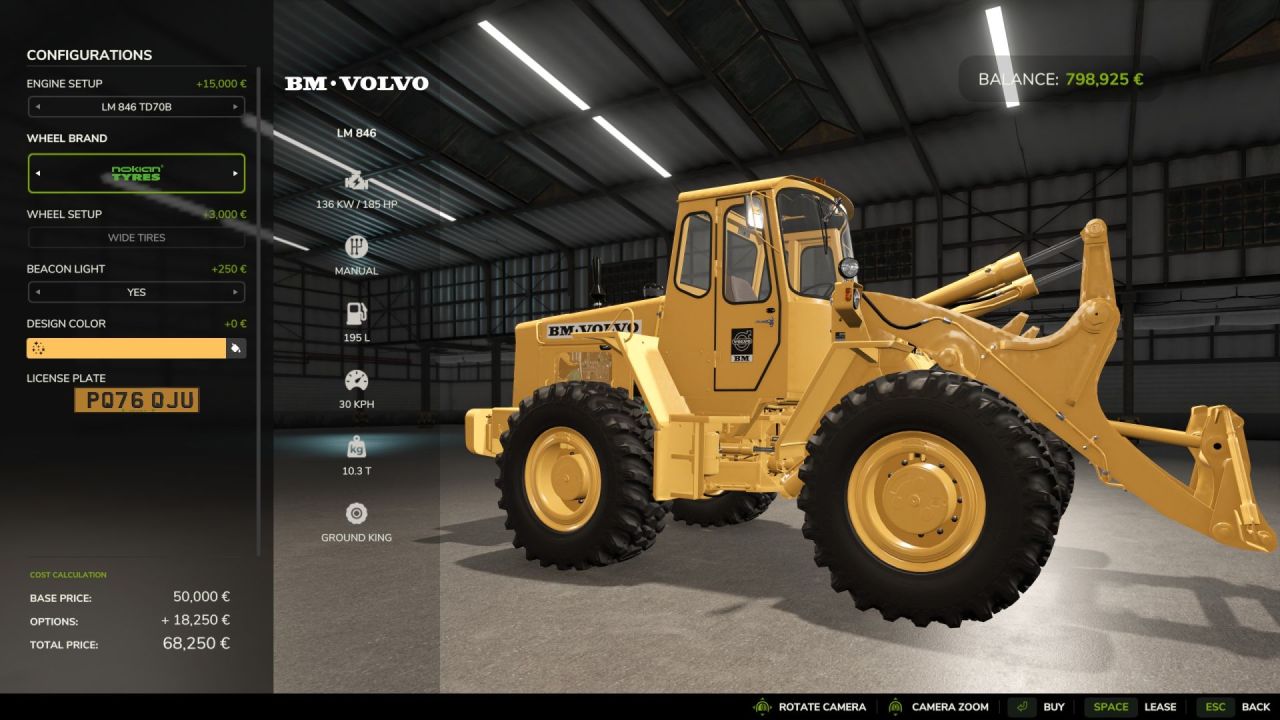 Mocny Ładowacz Czołowy Volvo BM LM 846 do Farming Simulator 25