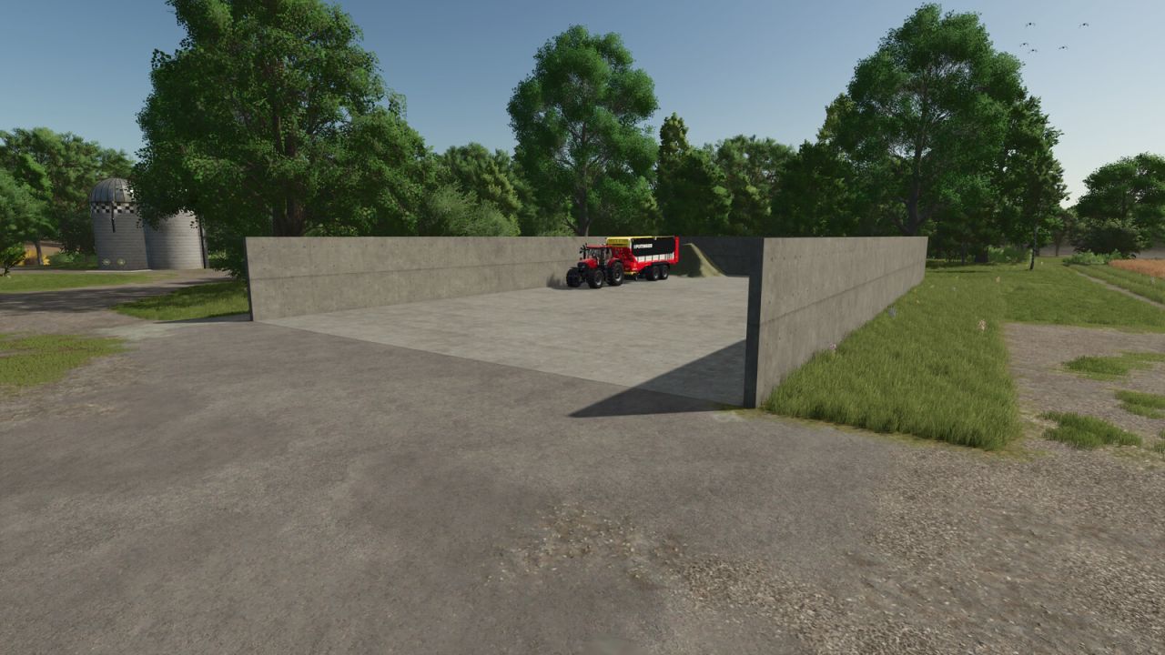 Міцні Бетонні BunkerSilos Concrete BunkerSilos для FS25 — 6 Розмірів для Силосу