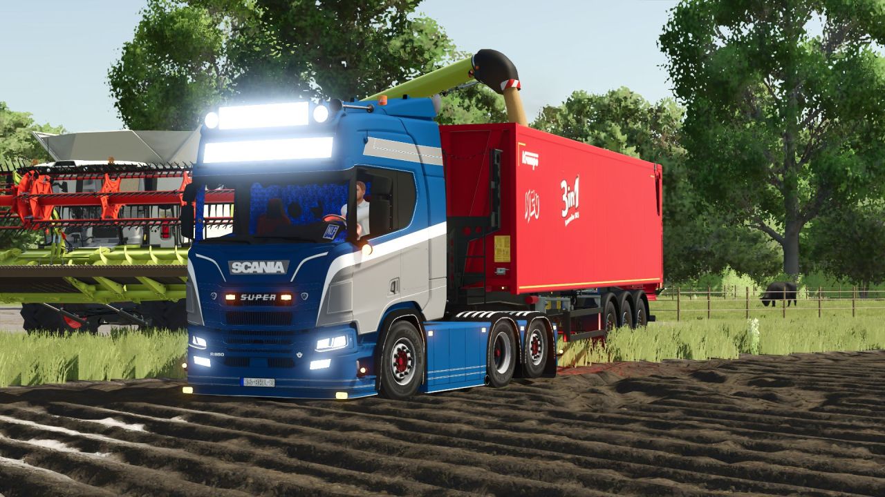 Powerful Scania Truckstyling 580 hp Truck for Farming Simulator 25