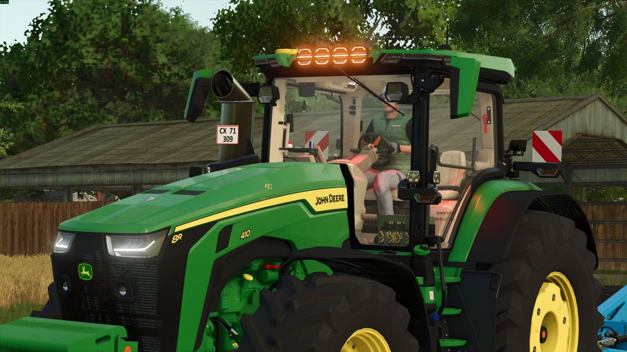 Leistungsstarker Traktor John Deere 8R Series Edit mit LED-Beleuchtung und Stilvollem Innenraum für FS25