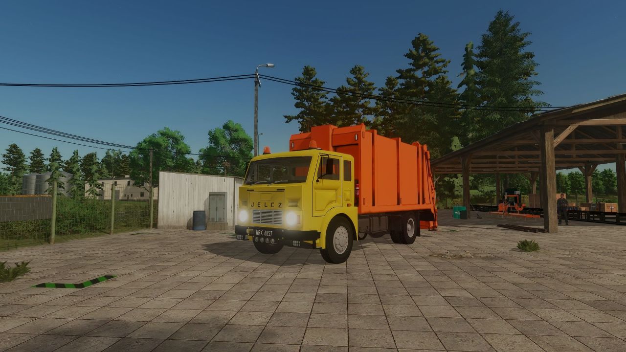 Efficient Jelcz 315M Garbage Truck for Farming Simulator 25 with Working Beacons