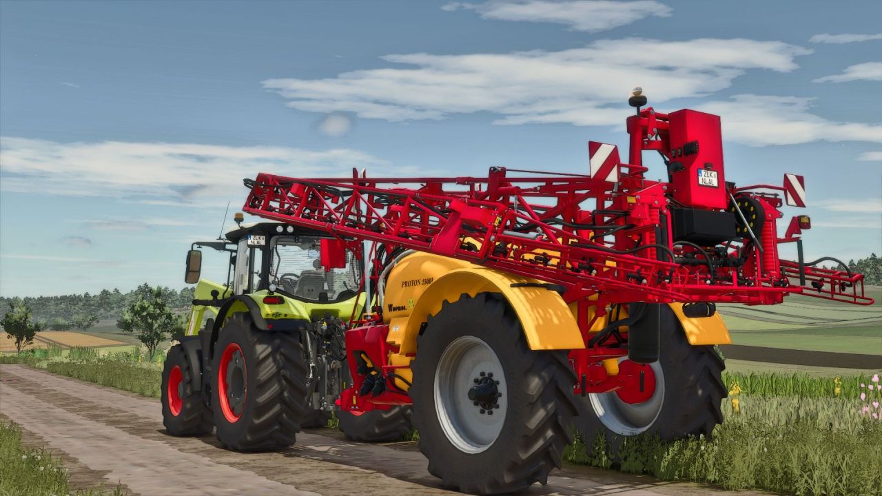 Ефективний Обприскувач Woprol Proton 2500 для Farming Simulator 25 — 28 м та 2500 л