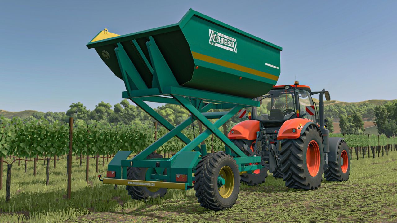 Efficient Camara Lift Trailer for Grape and Olive Unloading in FS25