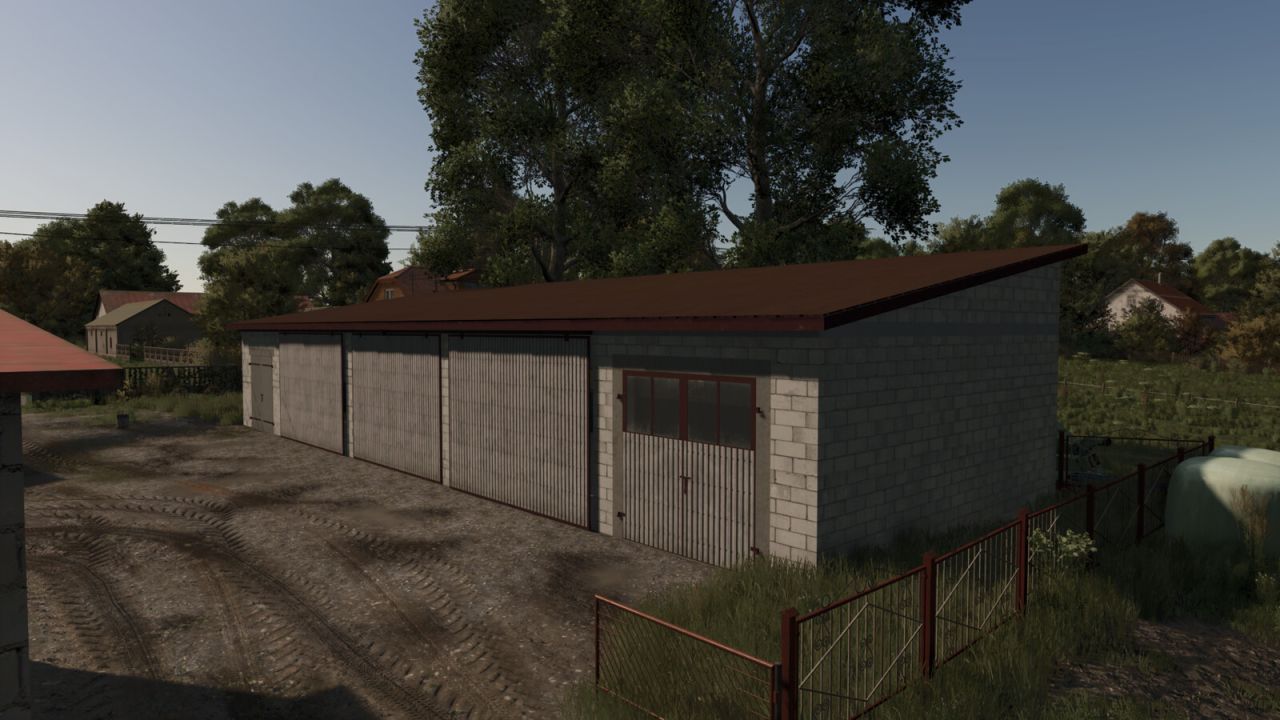 Практичний Concrete Block Garage — Надійний Гараж для Тракторів у FS25