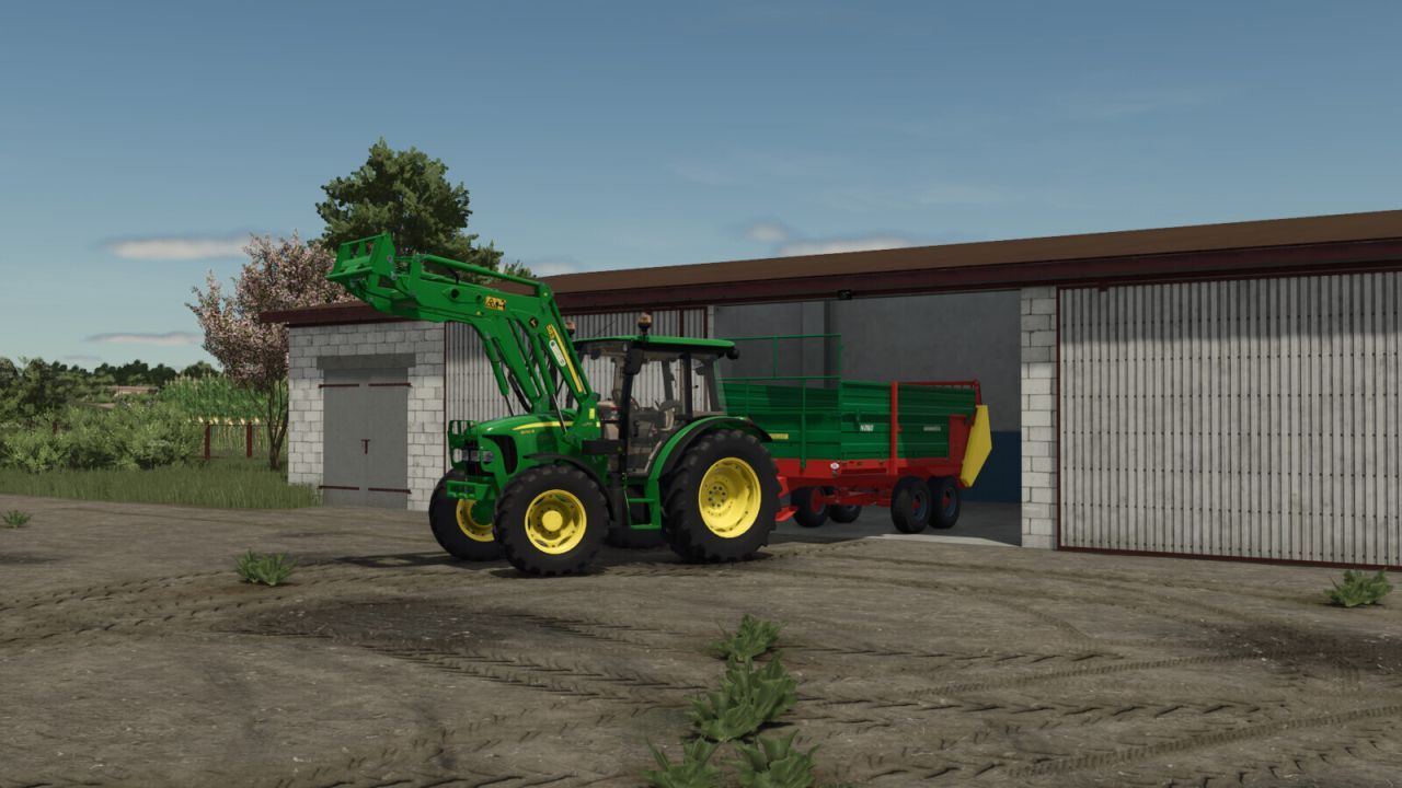 Практичний Concrete Block Garage — Надійний Гараж для Тракторів у FS25