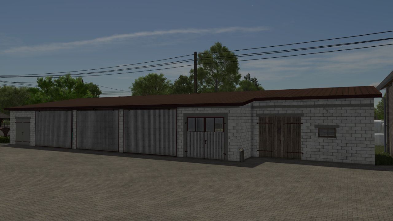 Практичний Concrete Block Garage — Надійний Гараж для Тракторів у FS25