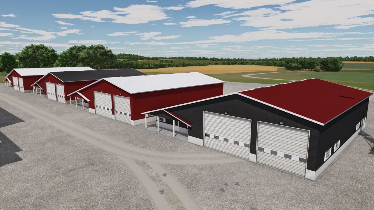 Ефективний Living Shed — Металевий Ангар-Будинок для Ферми у Farming Simulator 25