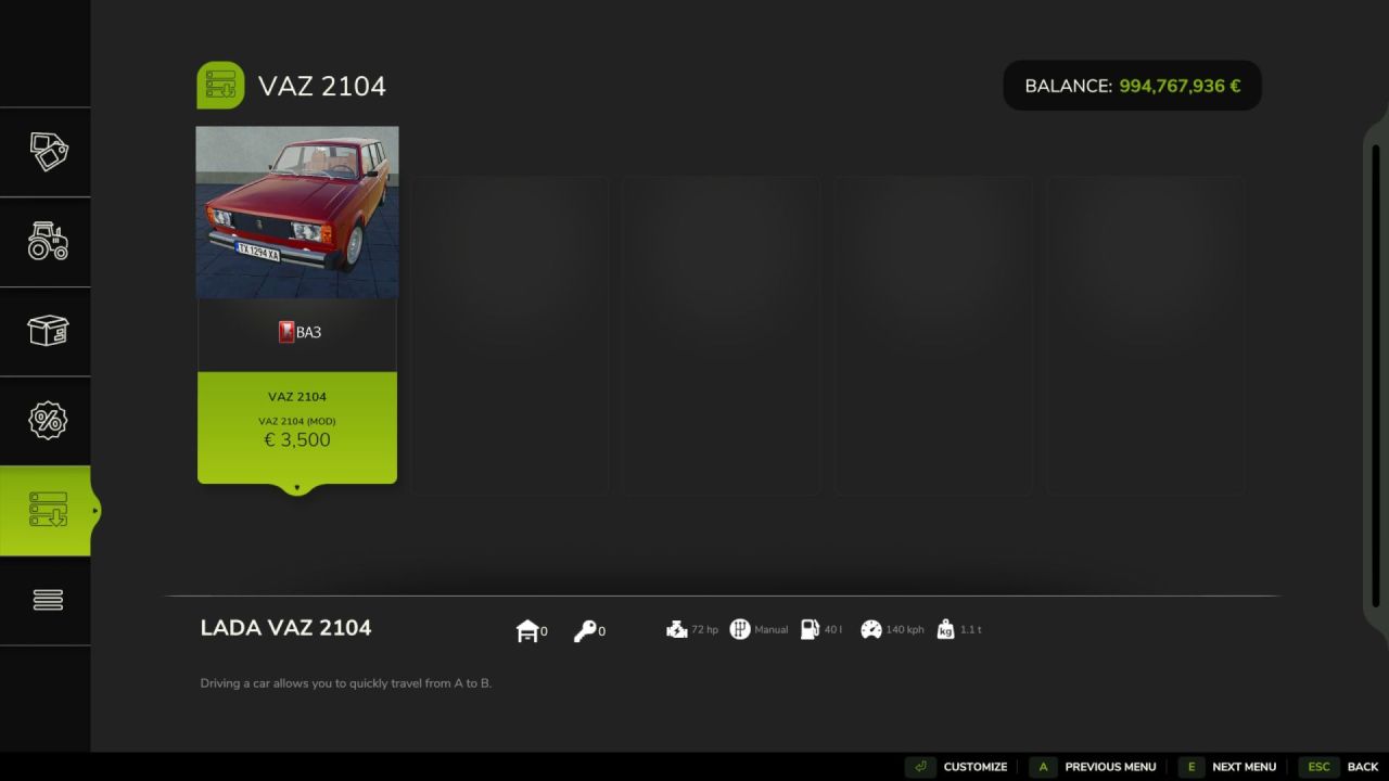 Легендарний Універсал Vaz 2104 (Lada 1500) — Класика для Farming Simulator 25