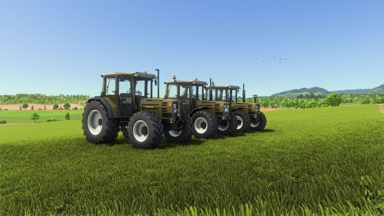 Legendärer Traktor Hürlimann Elite H4105 für Farming Simulator 25 — Motorconfigs und Frontlader