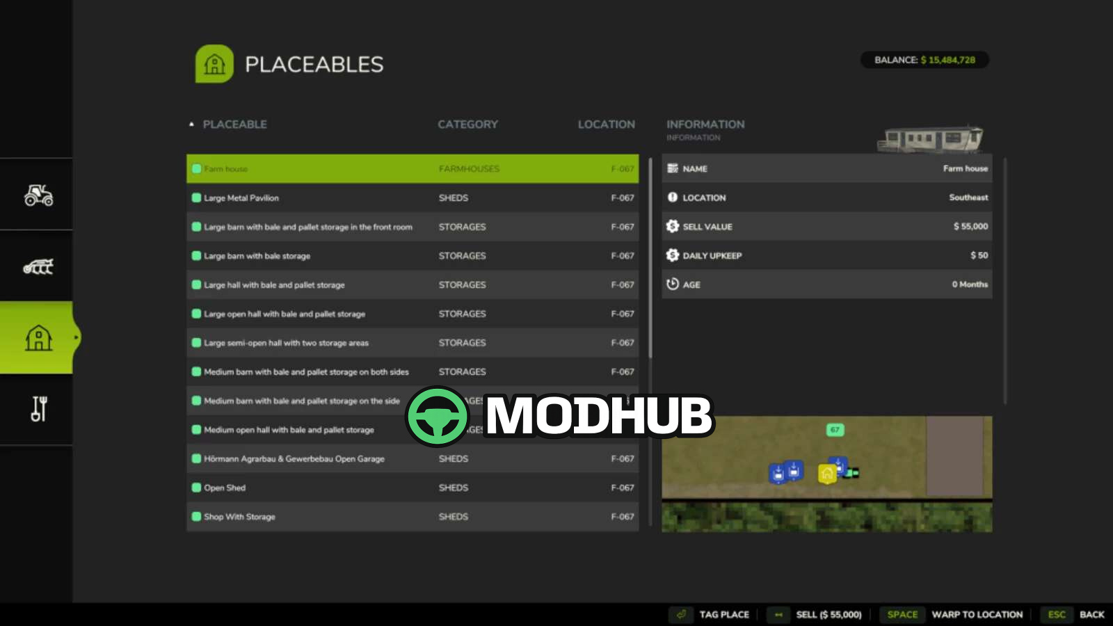 Мод на Інтерфейс/утиліти Advanced Farm Manager v1.0.0.0 для Фермер Симулятор 25