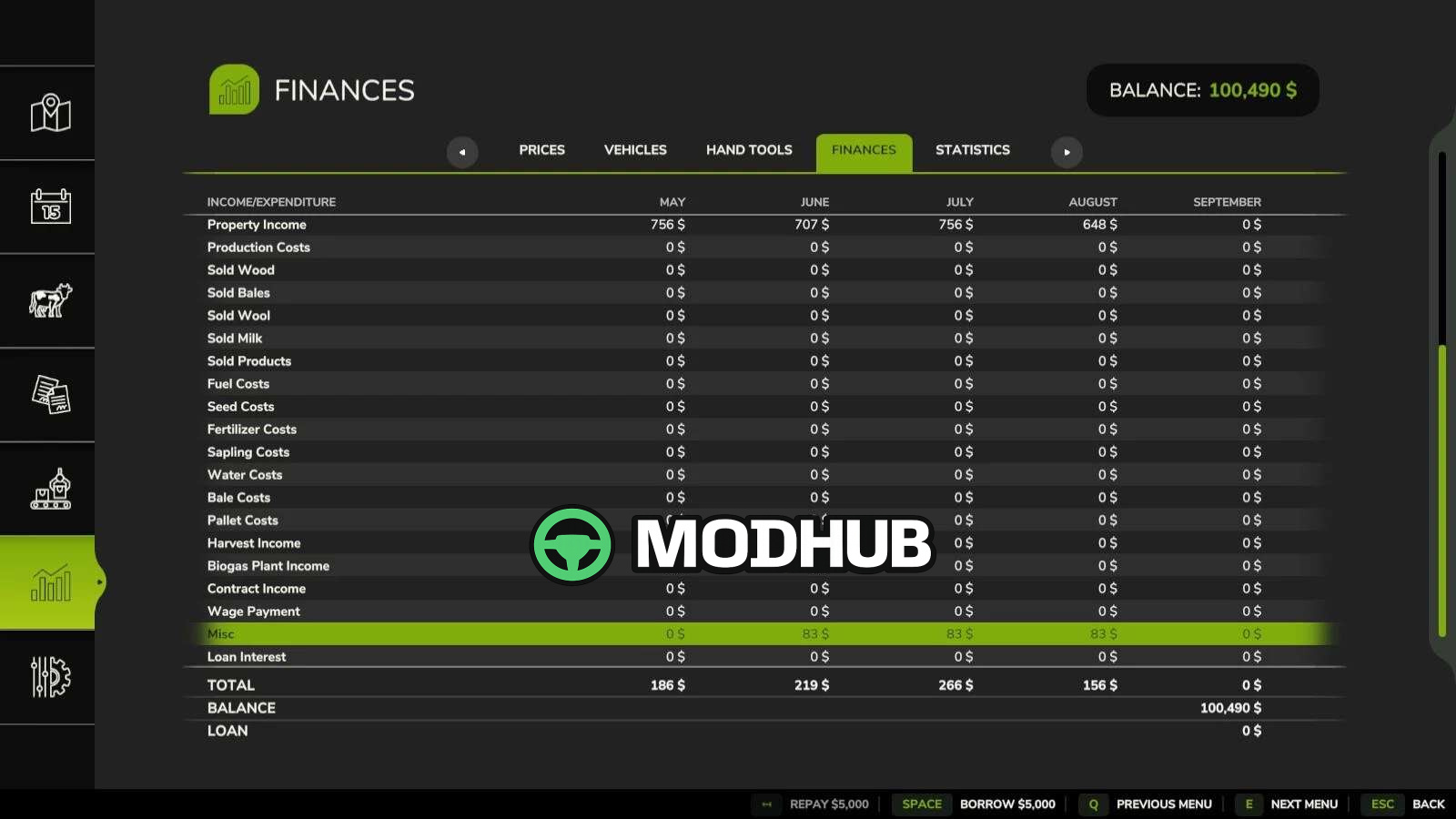 Мод на Ігрові механіки Bank Balance Earns Interest для Фермер Симулятор 25