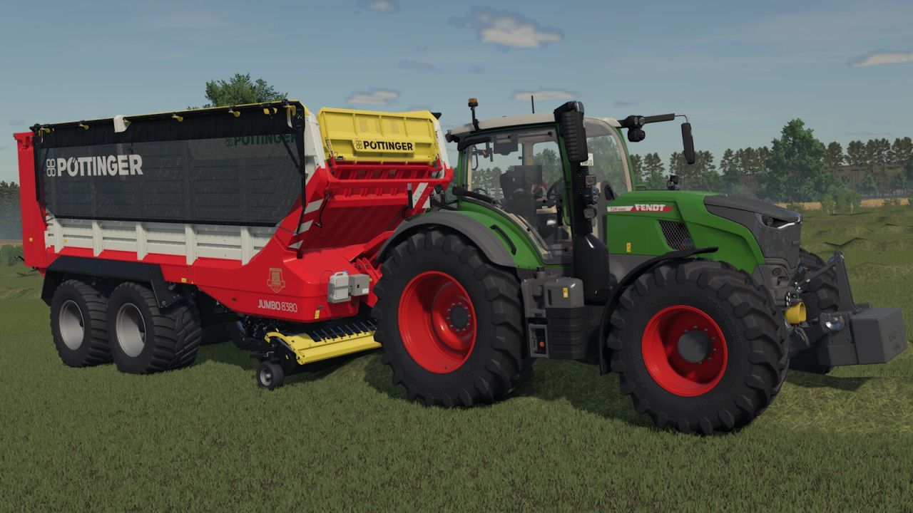 Ефективний Кормозбиральний Причіп Pöttinger Jumbo 8380 DB для Farming Simulator 25