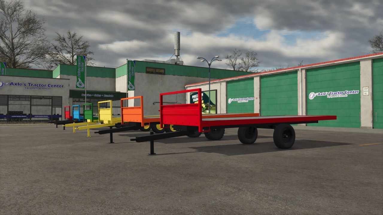 Практичний Flatbed Trailer — Універсальний Платформний Причіп для Перевезень у FS25