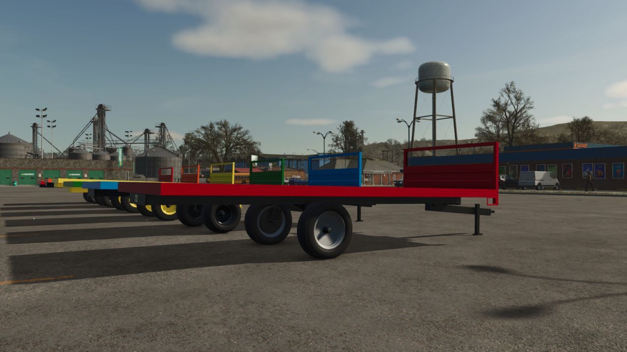 Practical Flatbed Trailer — Universal Platform Trailer for Transport in FS25