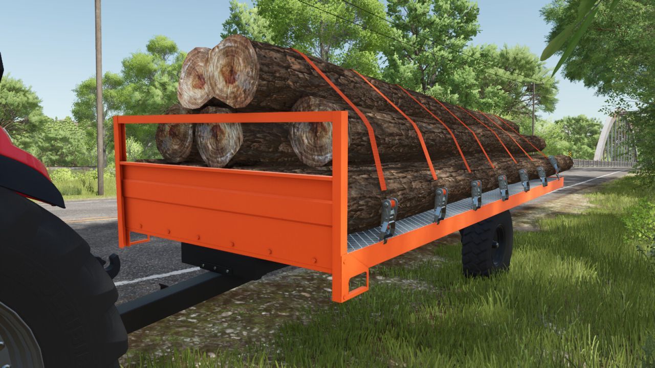 Practical Flatbed Trailer — Universal Platform Trailer for Transport in FS25