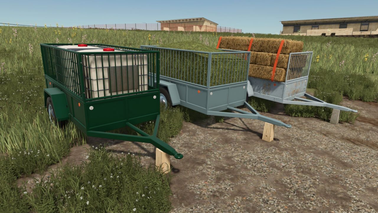 Efektywny Przyczep One Axle Trailer do FS25 — Kompaktowy i Pojemny