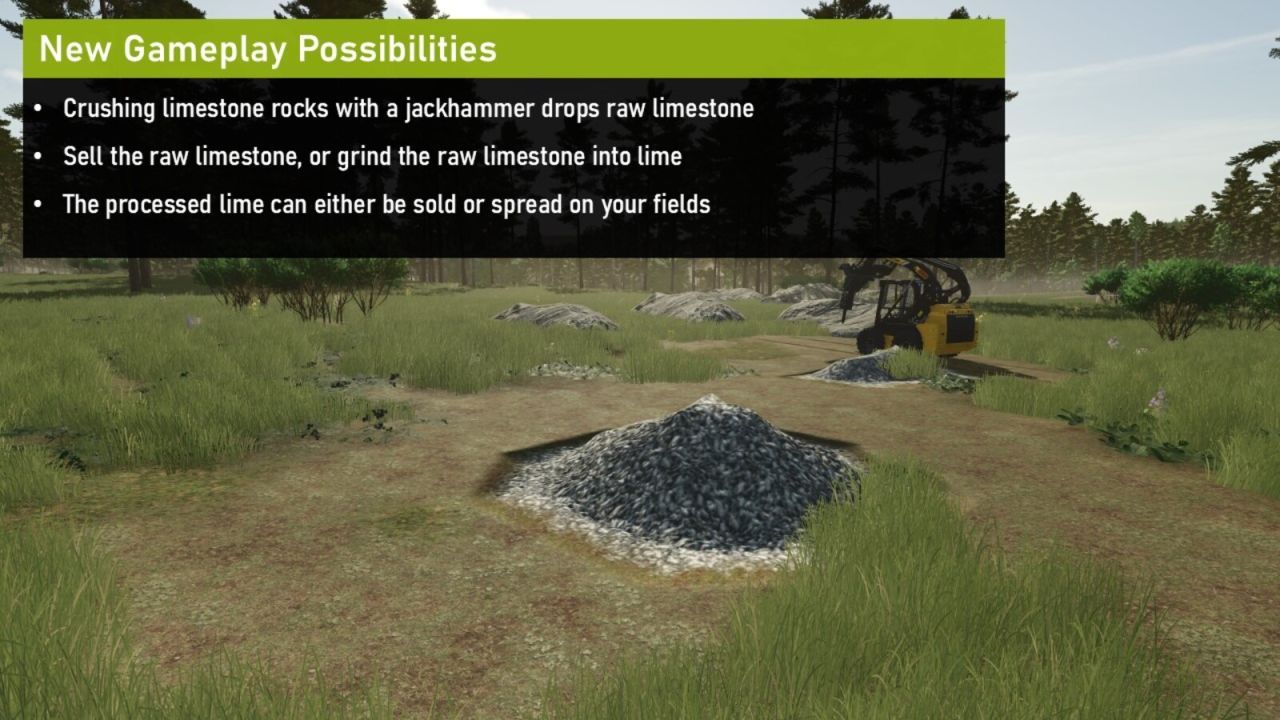 Руйнівні Вапнякові Скелі Limestone Rocks — Декор і Видобуток Вапняку у FS25