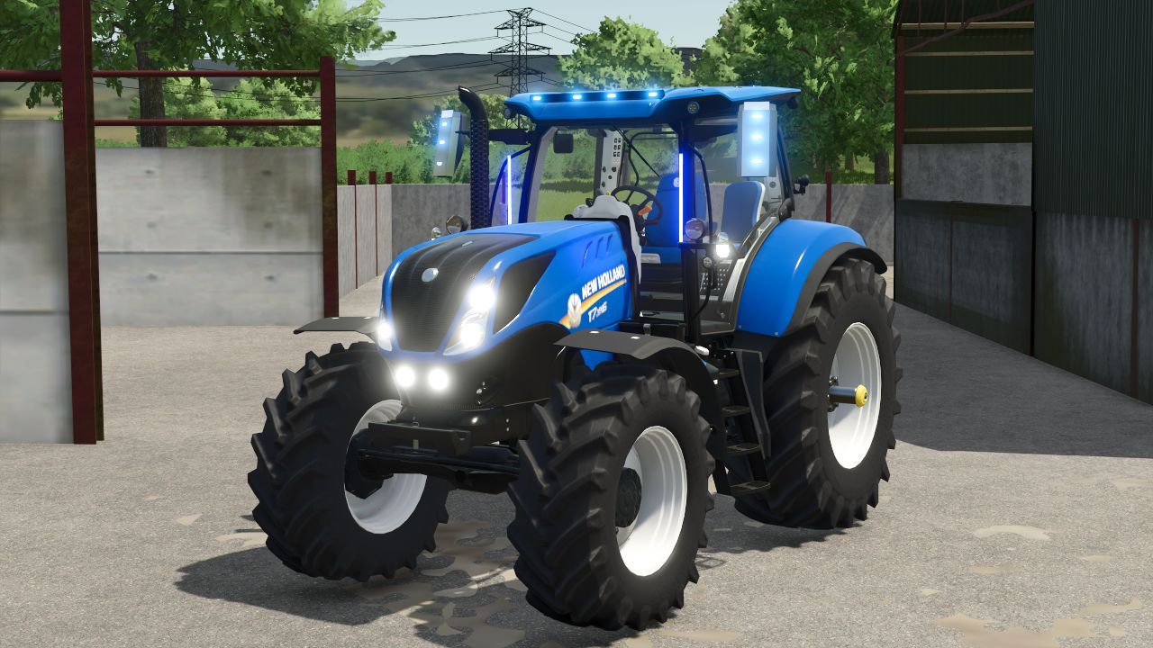 Leistungsstarkes Traktorpaket New Holland T7 SWB/LWB Edit mit Markerlichtern für FS25