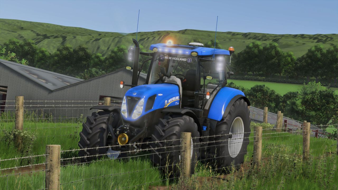 Leistungsstarker Traktor New Holland T7 2011 Edit mit Weißem Licht und Tönung für FS25