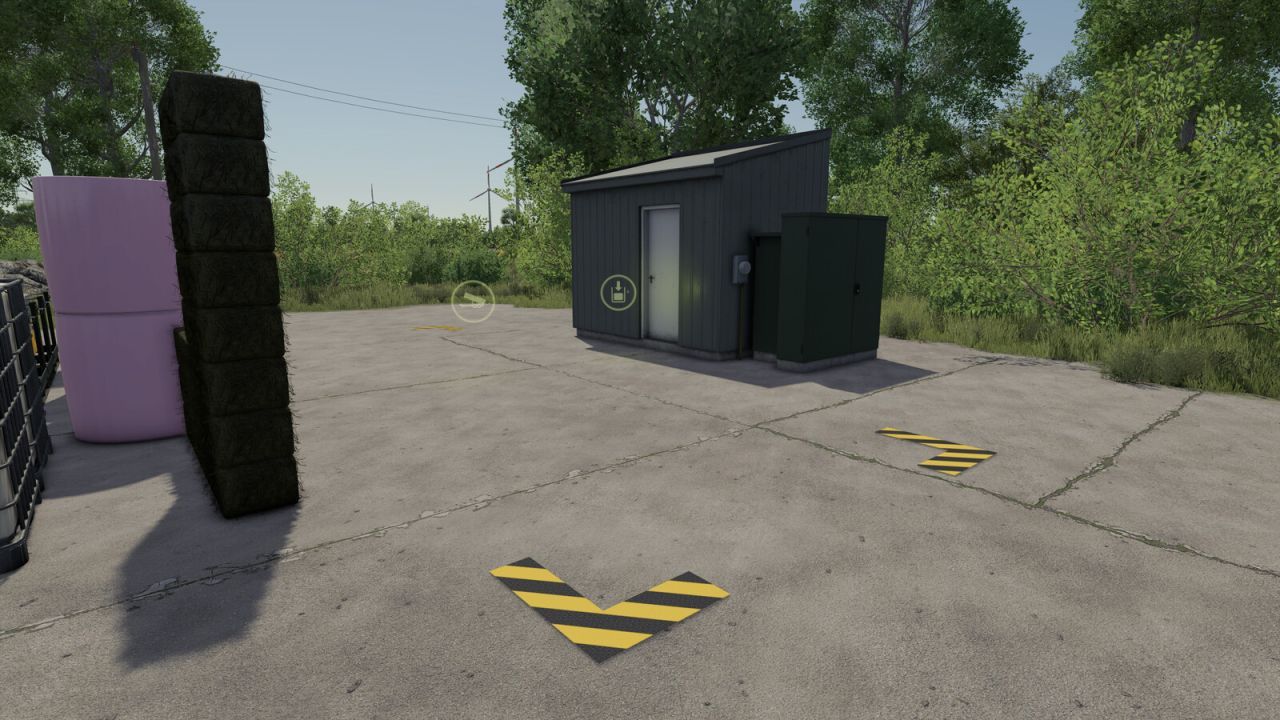 Kompakte Lagerhalle Small Farm Warehouse zur Lagerung von Ernte in FS25