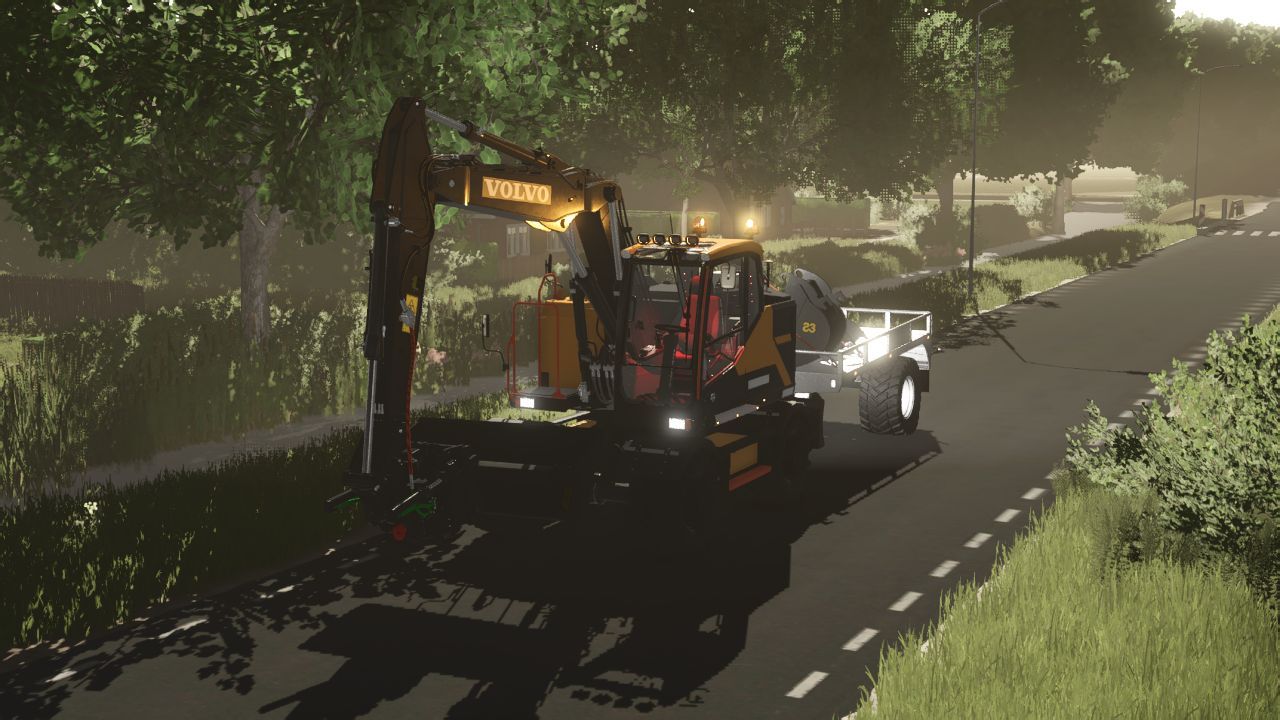 Потужний Колісний Екскаватор Volvo EWR170E для Farming Simulator 25