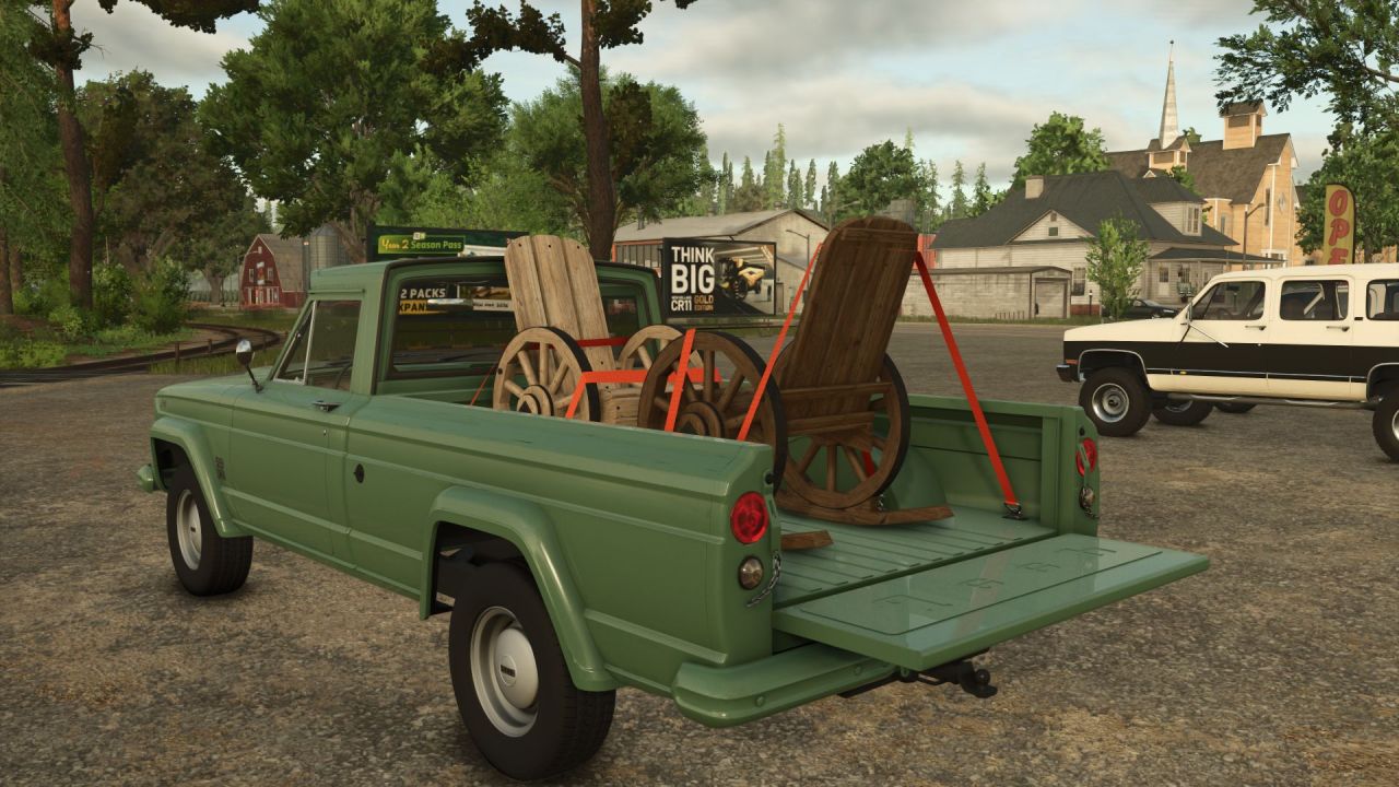 Funkcjonalne Krzesło-Bujak Adirondack Rocking Chair z Dźwiękiem dla FS25