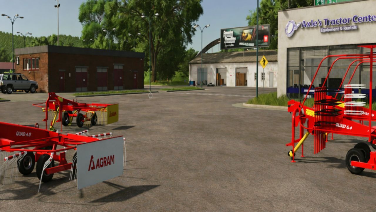 Ефективні Граблі-Ворошилка Agram QUAD 424 — Компактний Помічник для Сіна у FS25