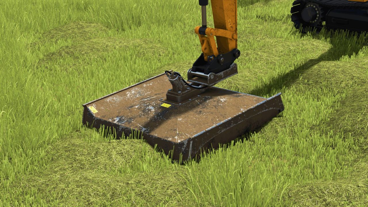 Ефективний CAT 309 CR Mower — Маневрена Щіткова Косарка для FS25